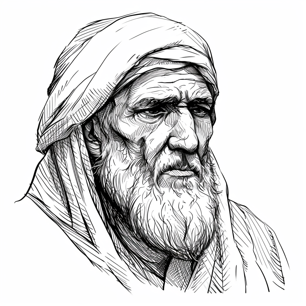 Islam Icon Sketch Outline White Background