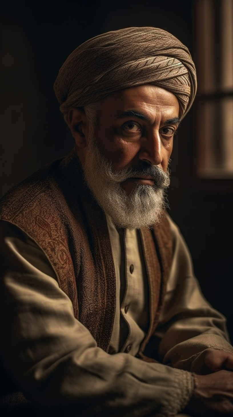 Serene Islamic Caliph with 50mm Lens