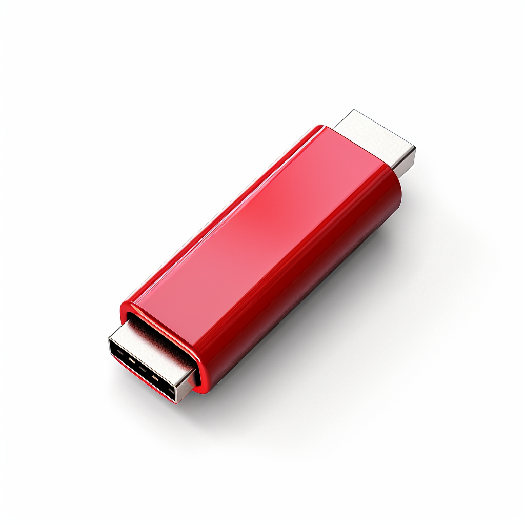 USB Stick on White Background