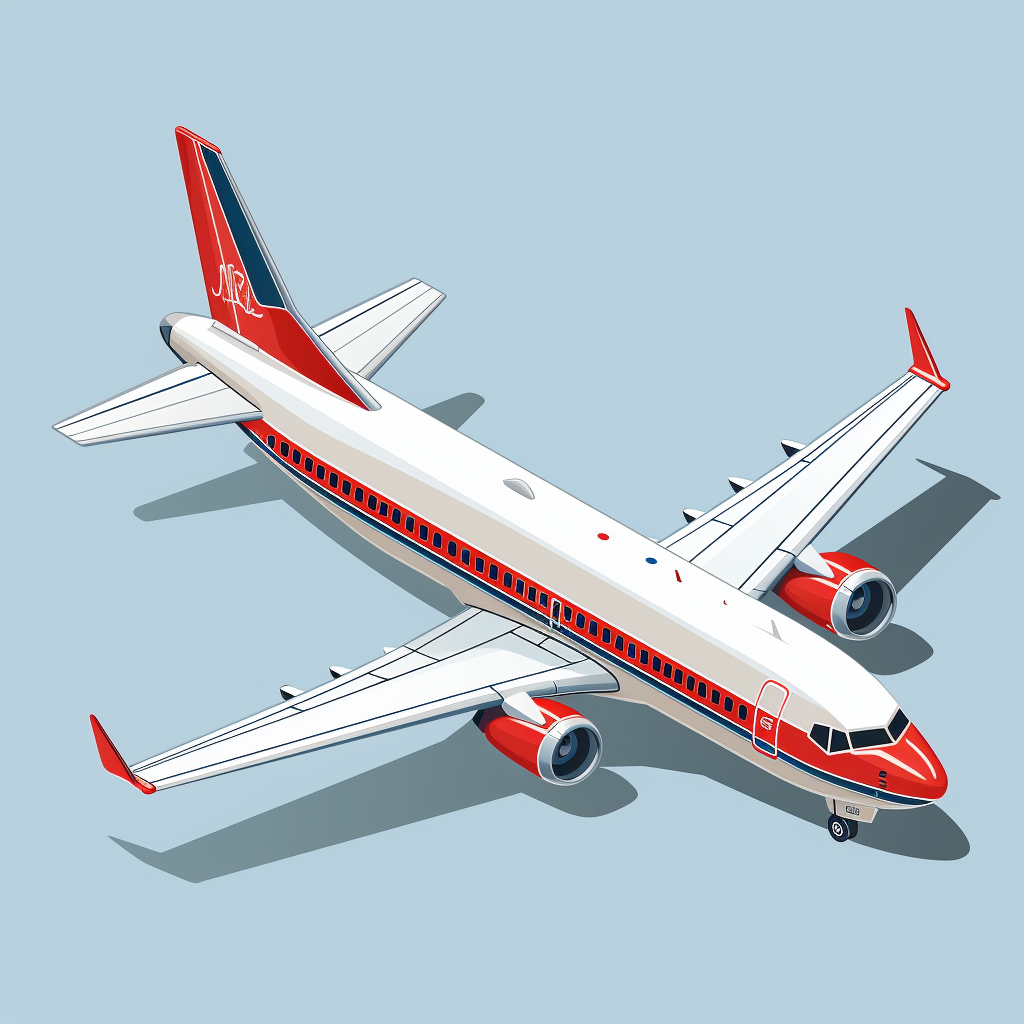 Isometric Boeing 737 Illustration