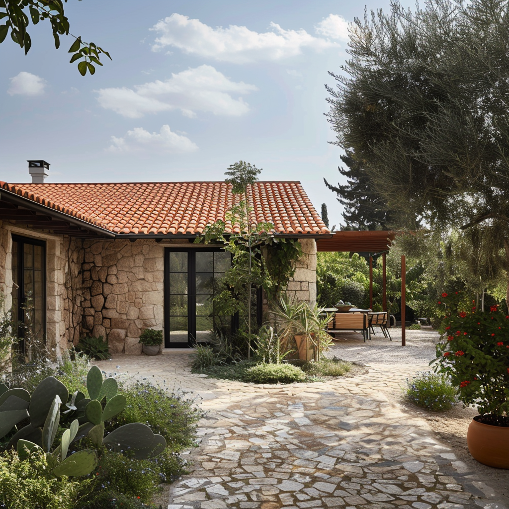 Israeli home with tile roof