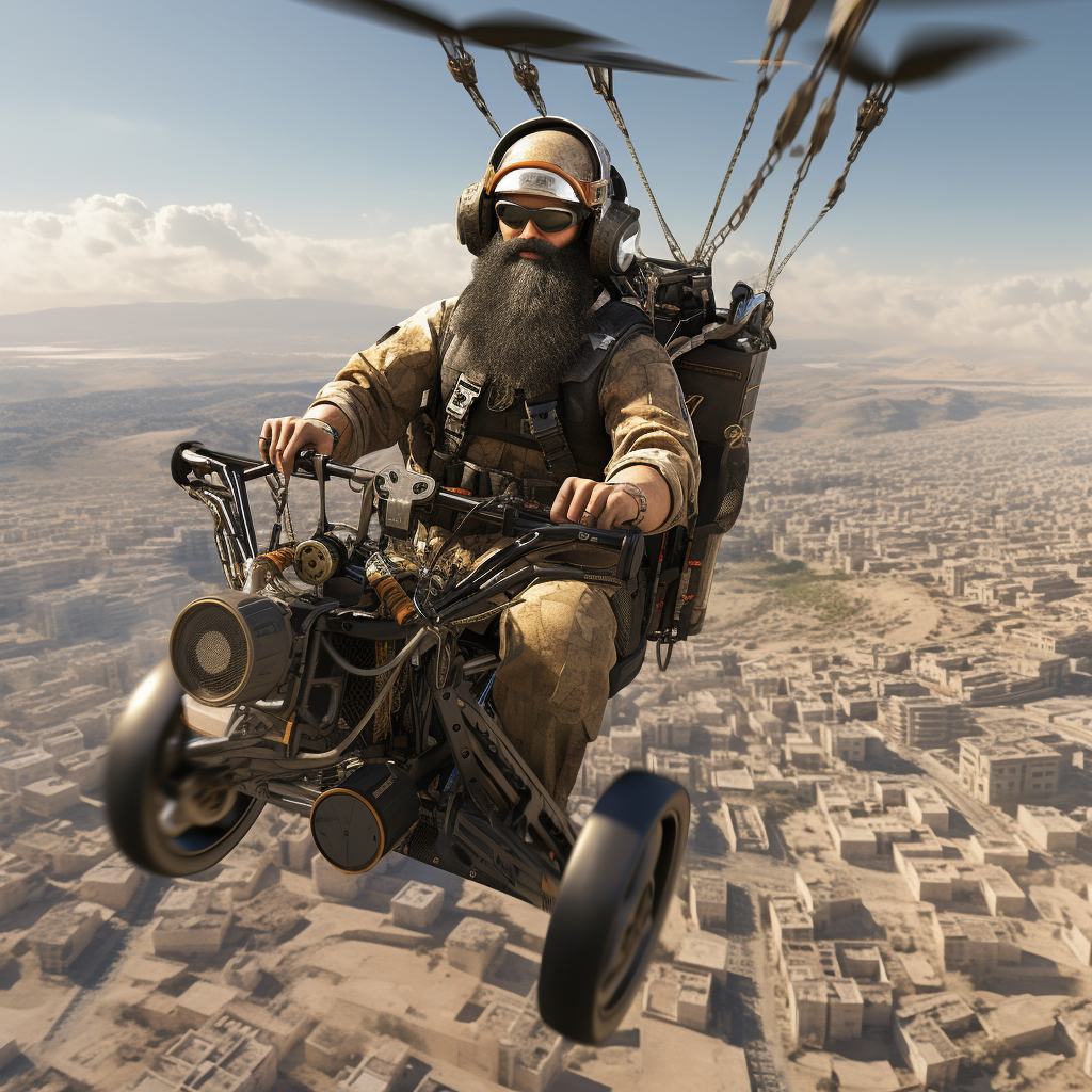 Militants on paramotors over Israeli cities