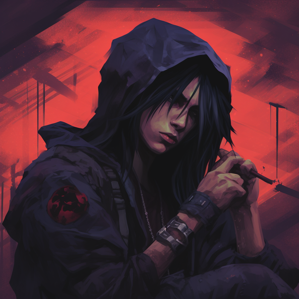 Itachi Uchiha as Rockstar - Dark Aesthetic