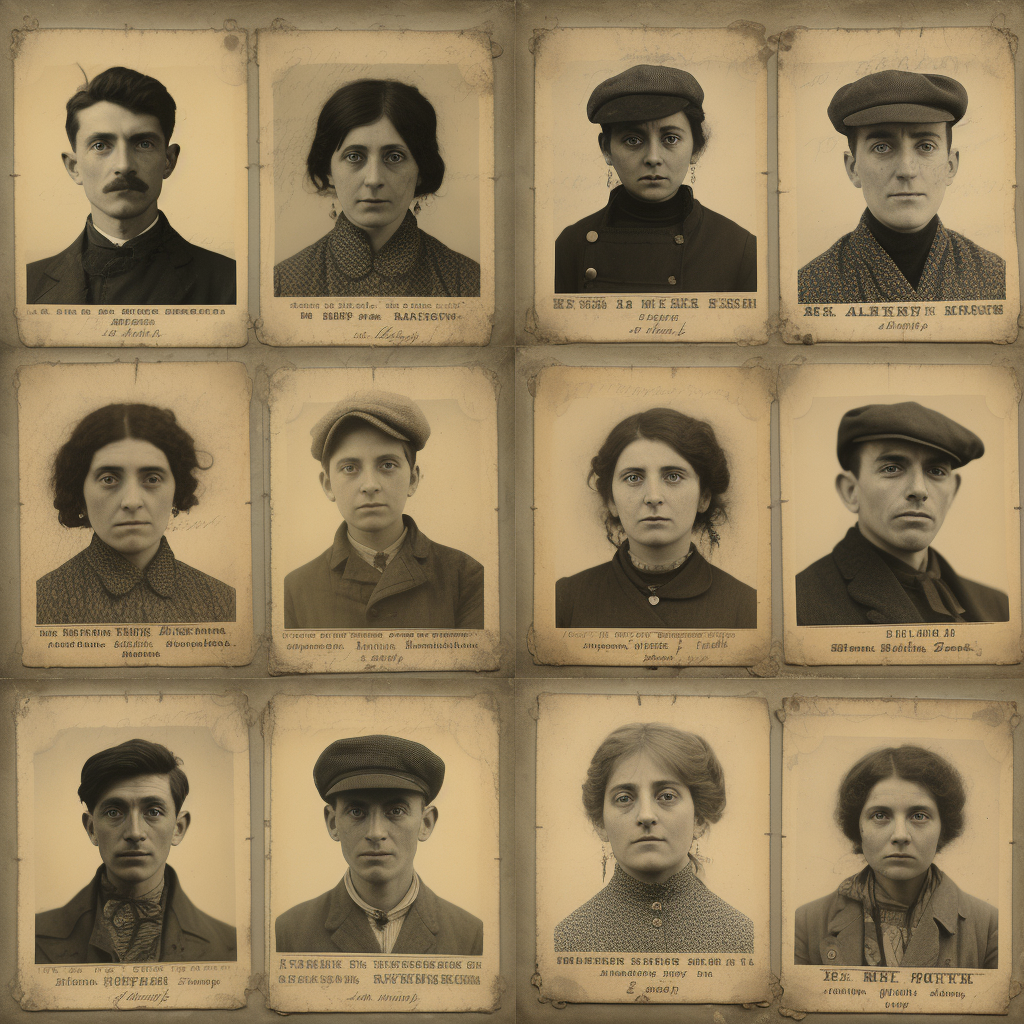 Italian 1920s passport photos