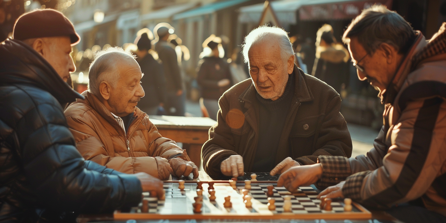 Italian board game players lighting