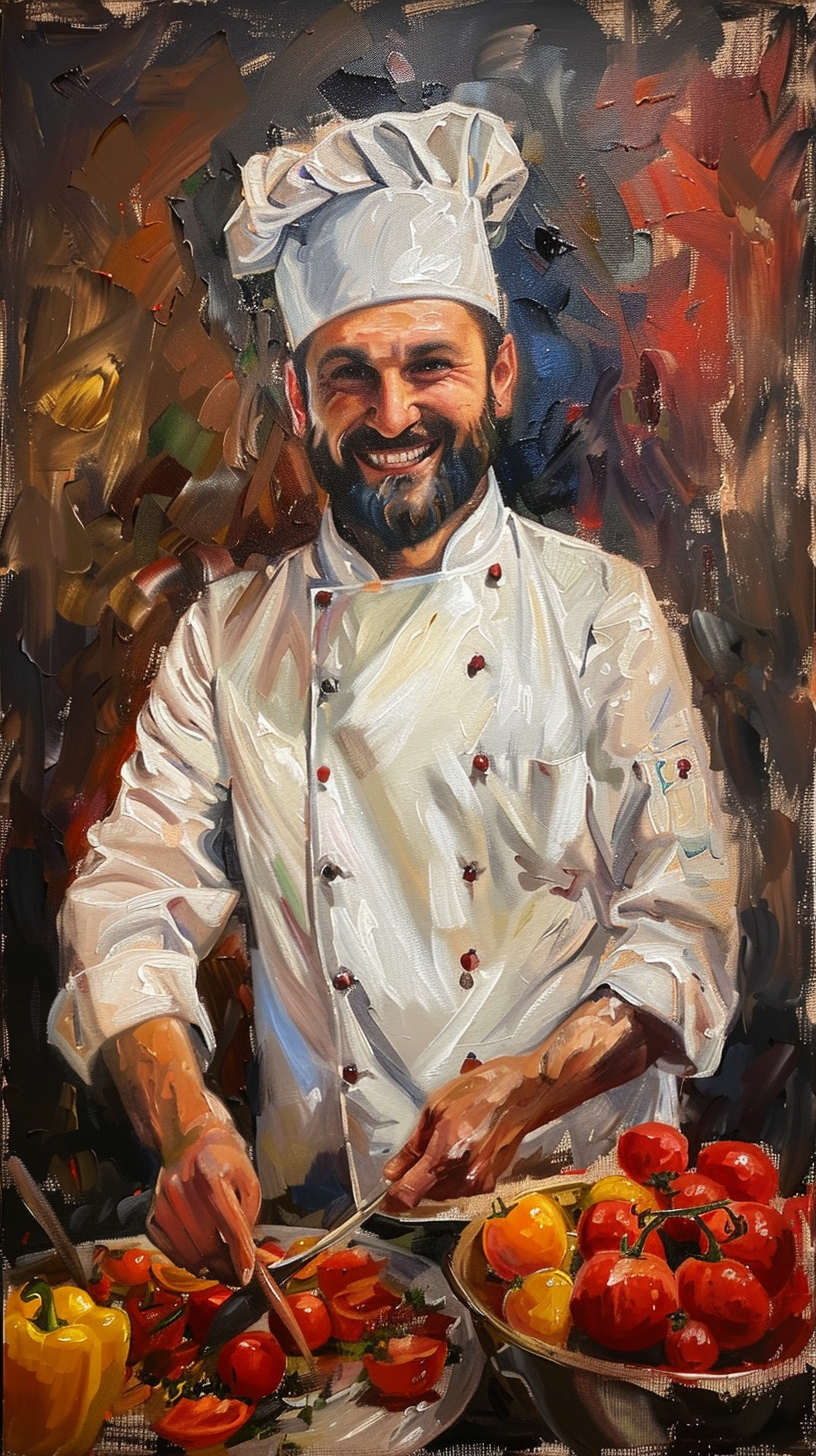 Italian Chef Painting Smile