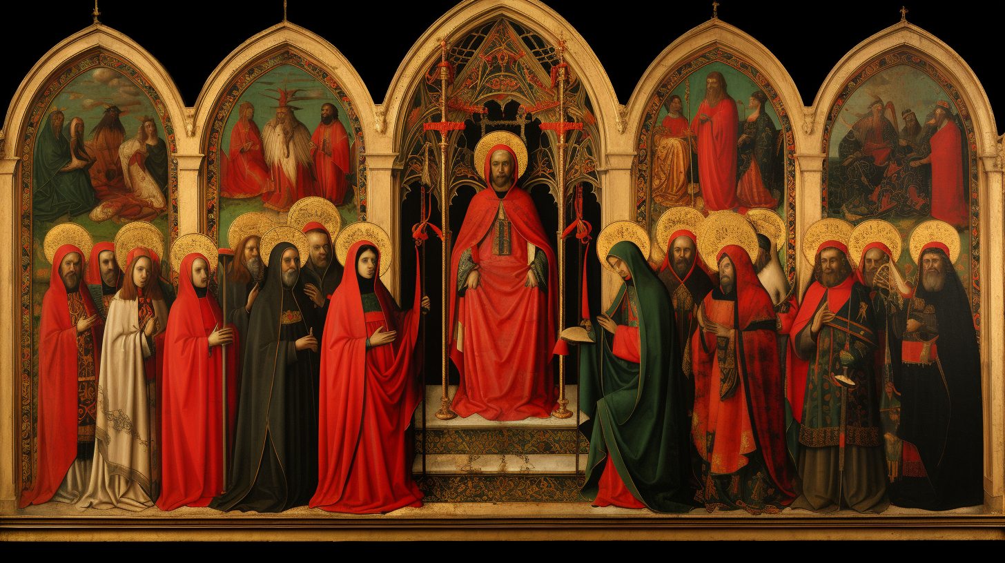 Italian medieval religious art painting