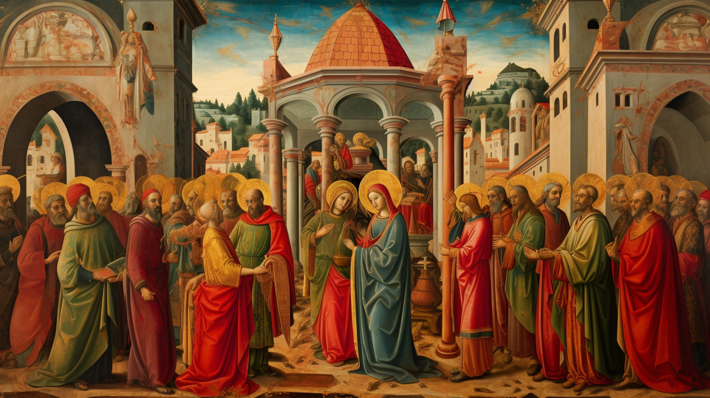 Vibrant Italian Medieval Religious Art