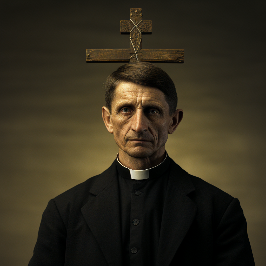 Italian priest with crucifix