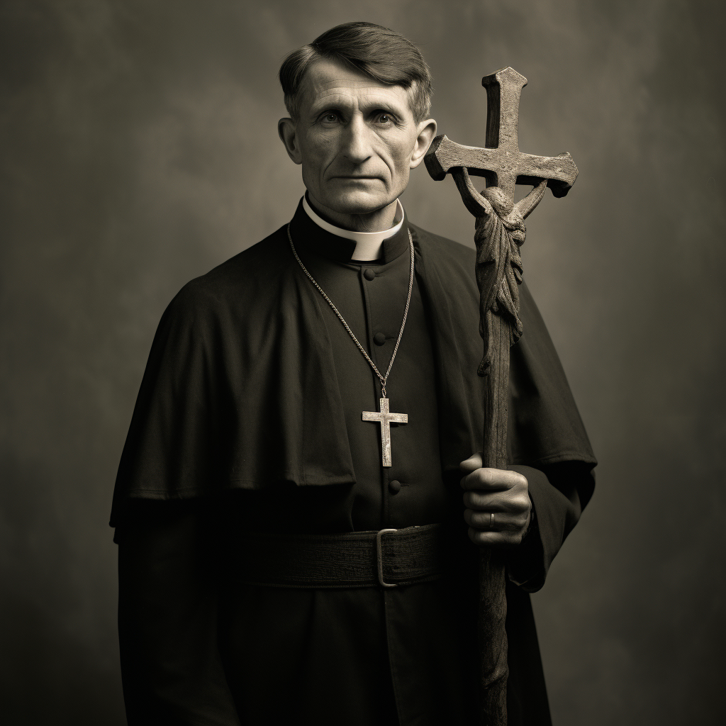 Italian Priest with Crucifix