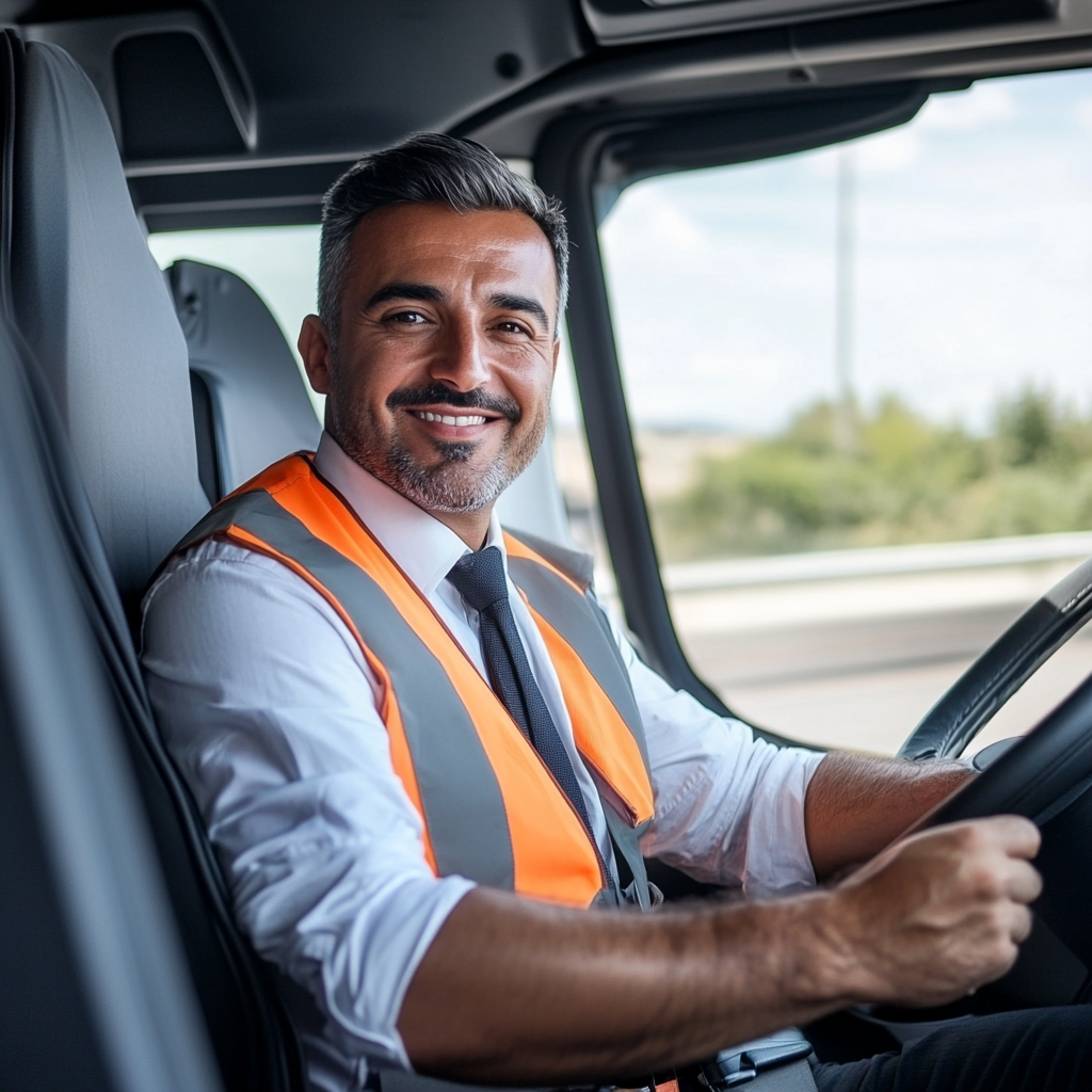 Italian truck driver safety vest