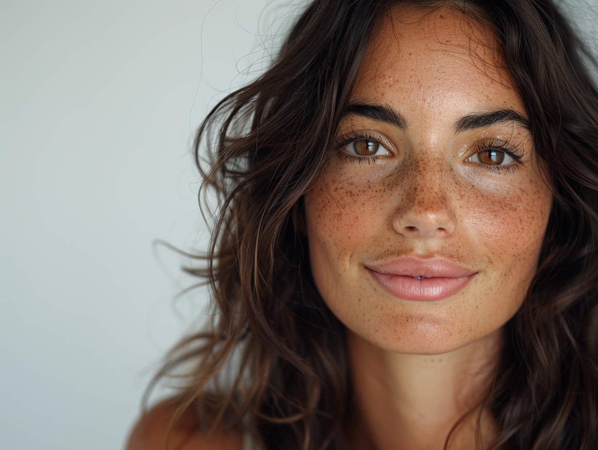 Happy Italian Woman Smiling Portrait