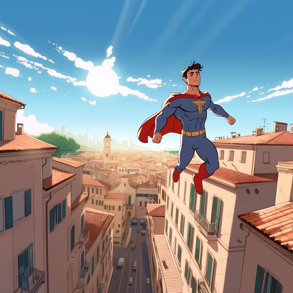 Italy as Superhero Animation Character