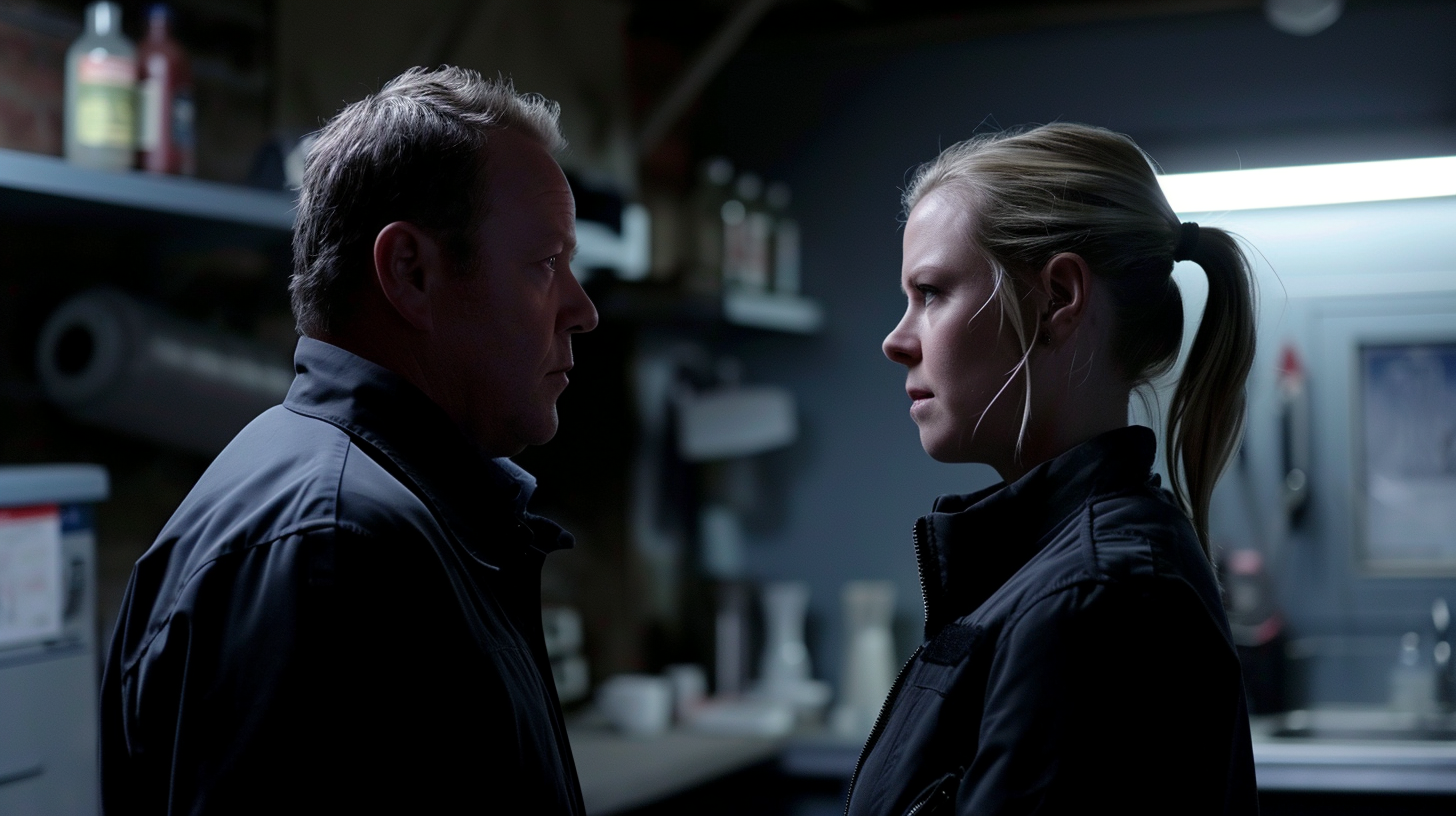 Jack Bauer and Kenzie Dalton in intense showdown