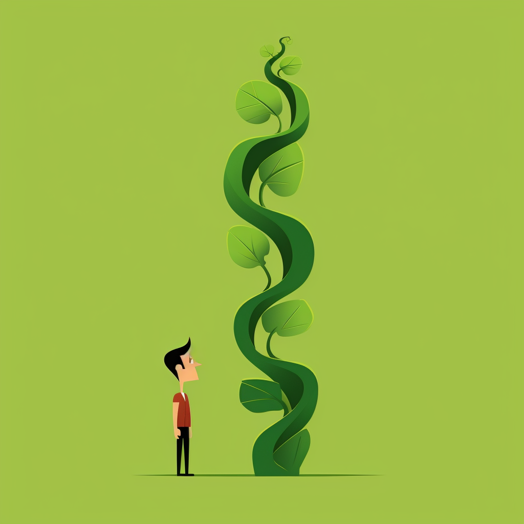 Jack and the Beanstalk Minimalist Pixar Cartoon