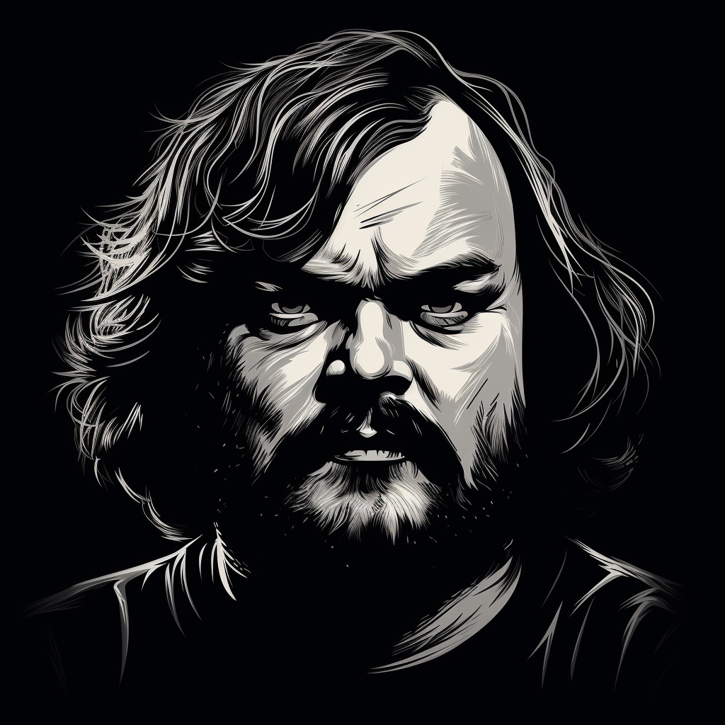 Jack Black Portrait Logo Printmaking