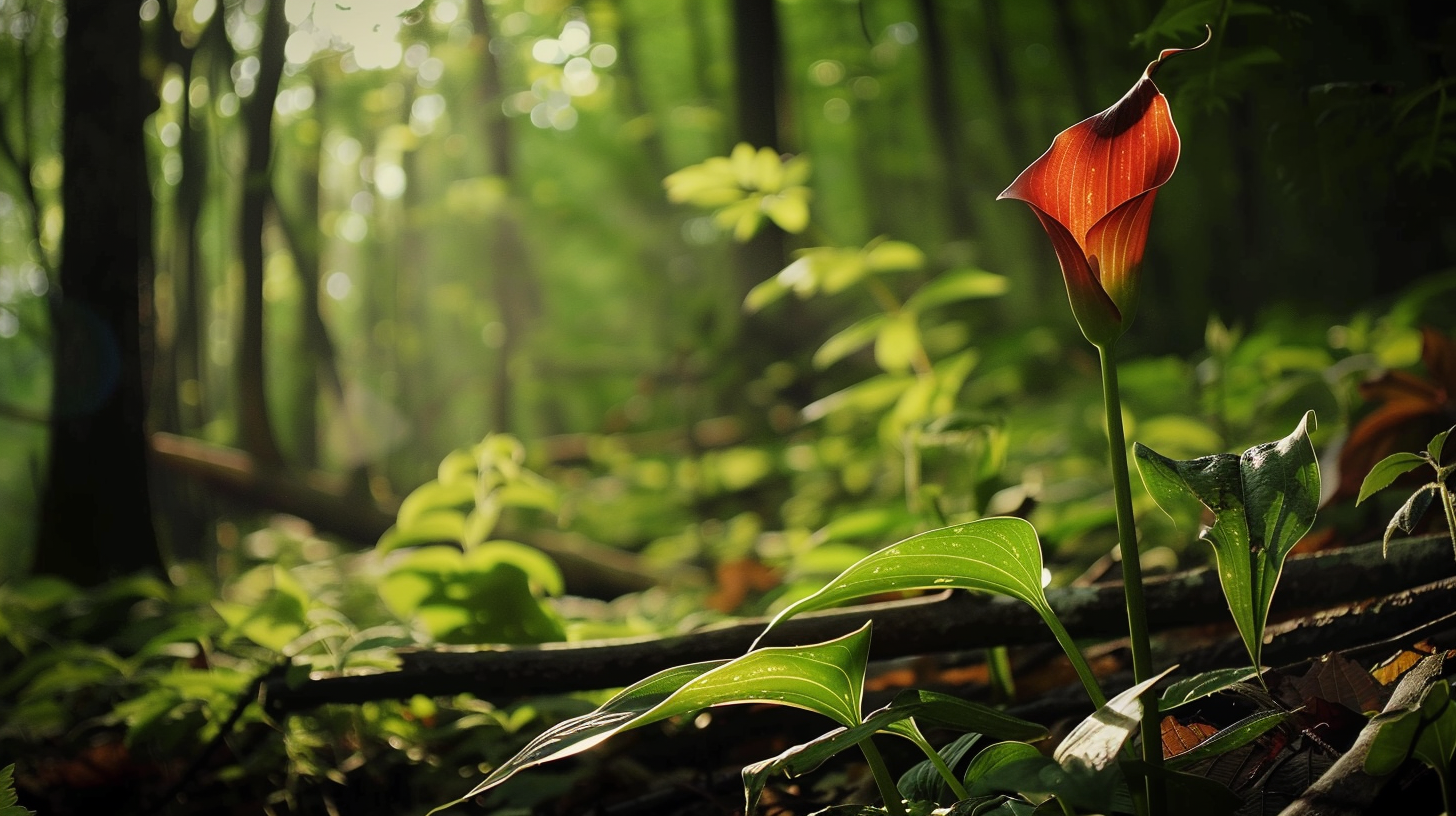 Colorful jack in pulpit nature