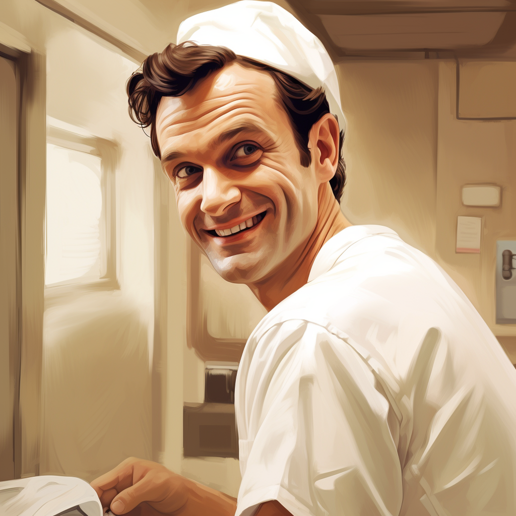 Jack Nicolson in Psycho Clinic Smiling