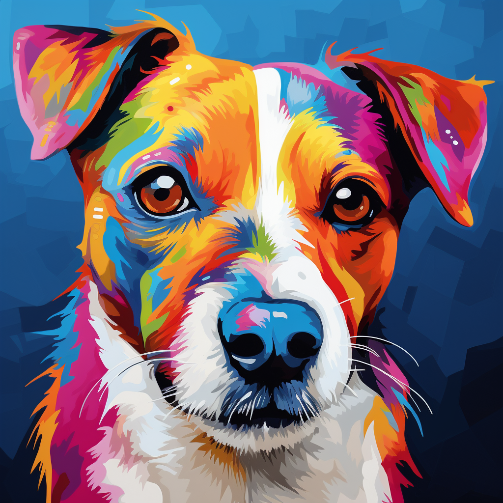 Jack Russell Terrier with 7 Colors