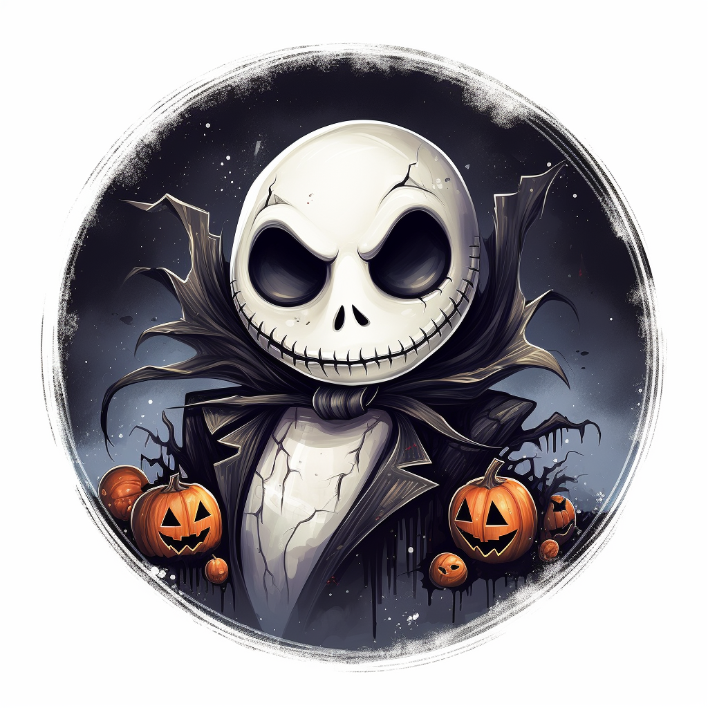 Jack Skellington Halloween Sticker  (5 words)