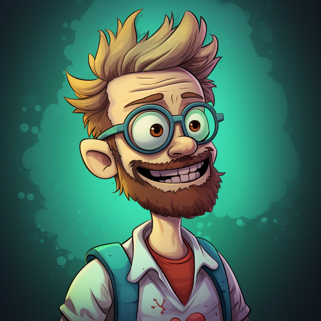 Jahrein in  Rick and Morty  style illustration