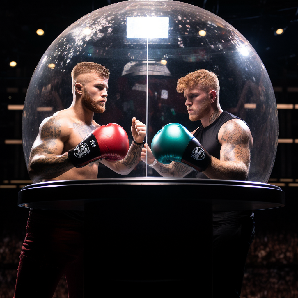 Intense faceoff between Jake Paul and Canelo Alvarez