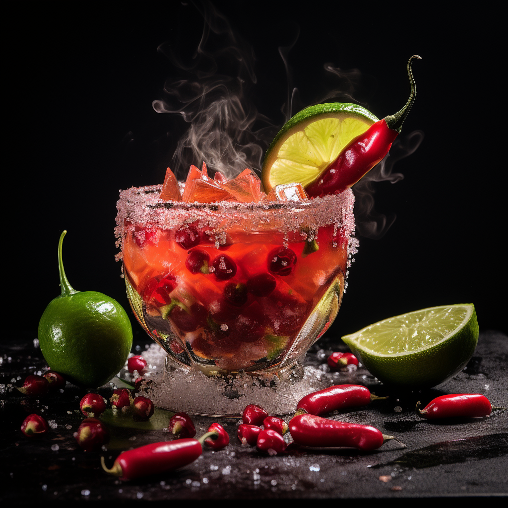 Delicious and Spicy Jalapeño Pomegranate Margarita