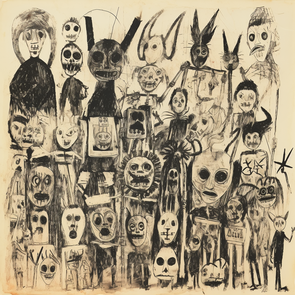 Sketch of James Ensor's Weird Carnival