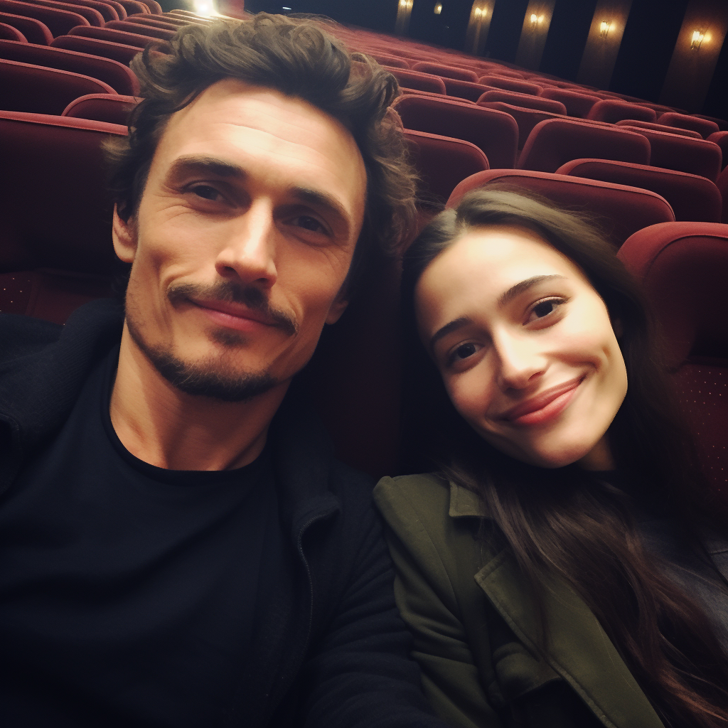 James Franco and Lauren Boebert taking a selfie