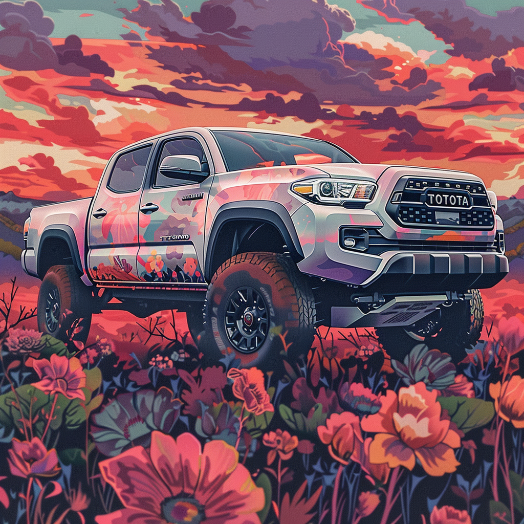 James Jean Toyota Tacoma Illustration