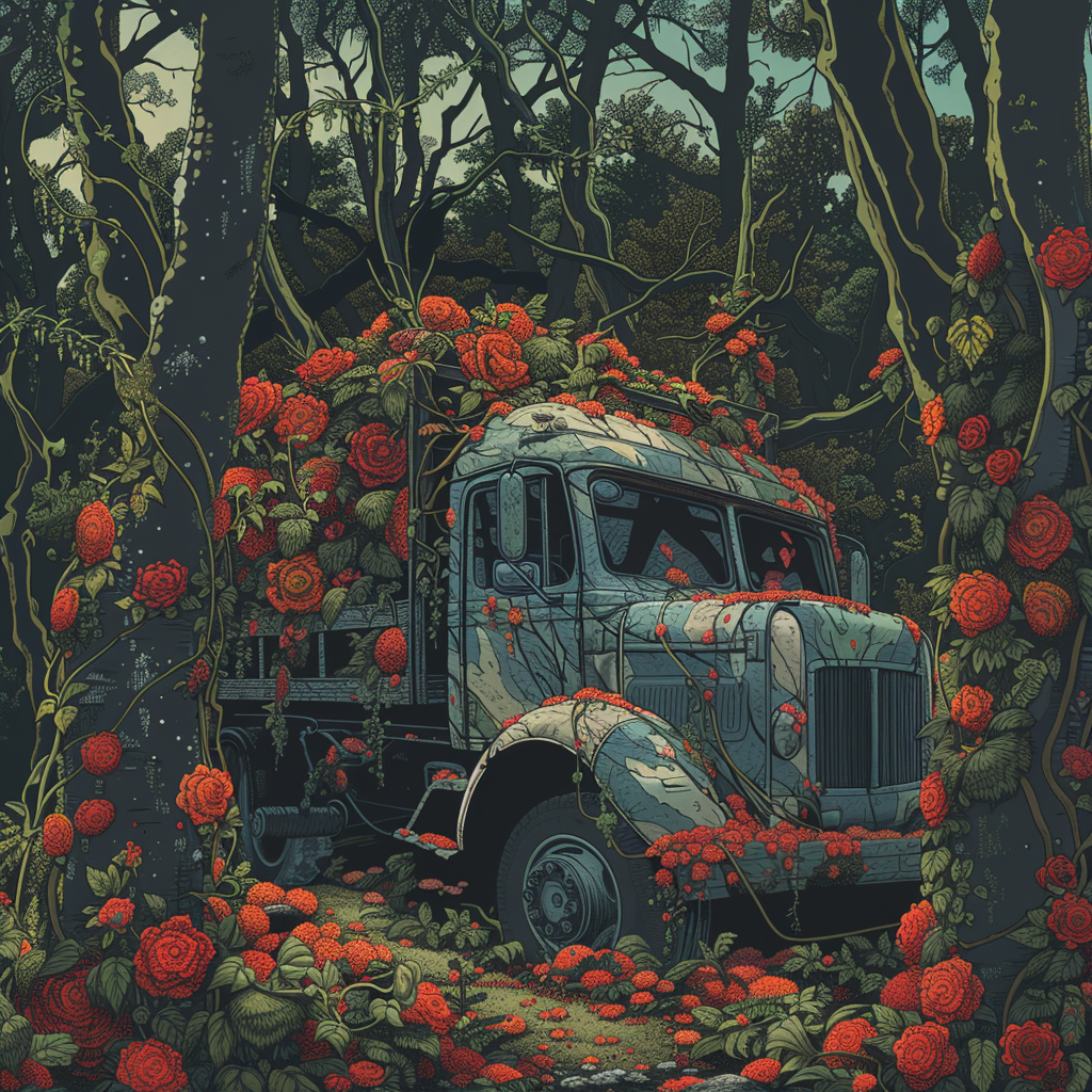 James Jean inspired 2023 truck illustration