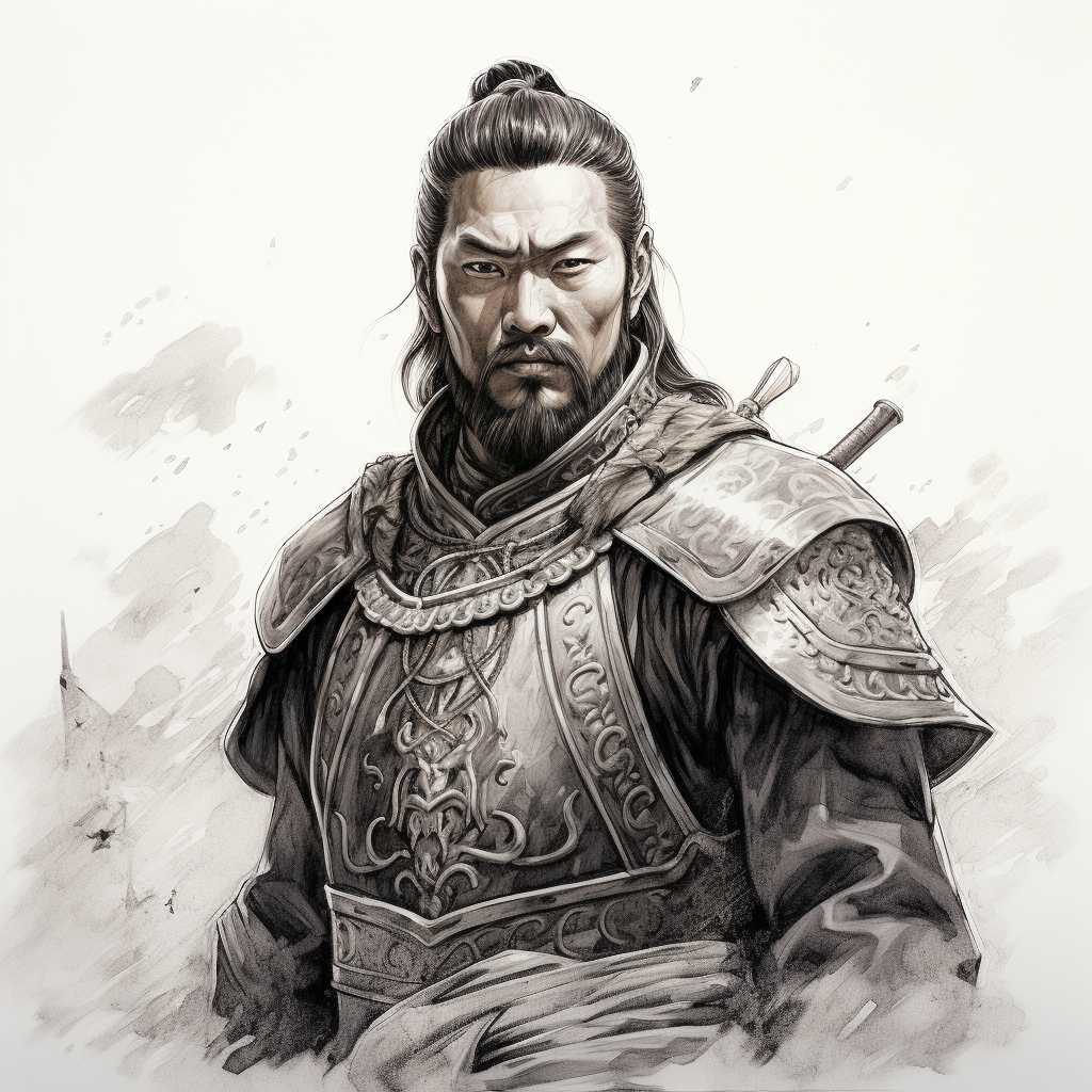 Jangkak Three Kingdoms Leader Troops Ink Pen