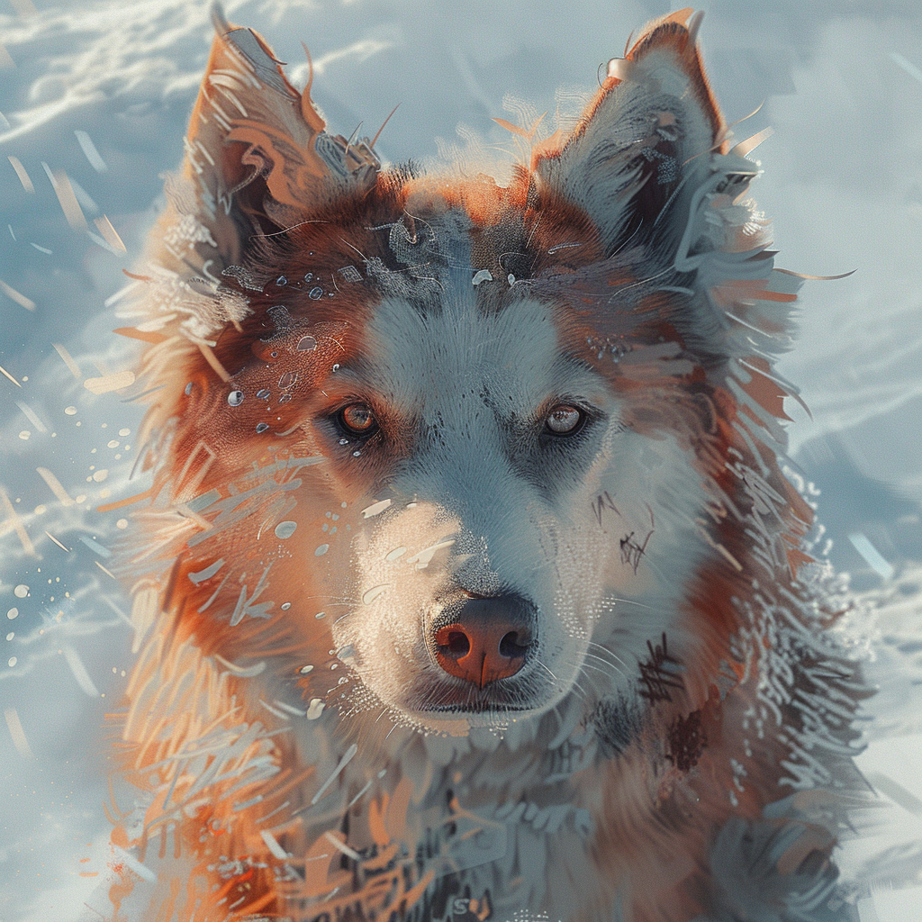 January art dog by Yanjun Cheng