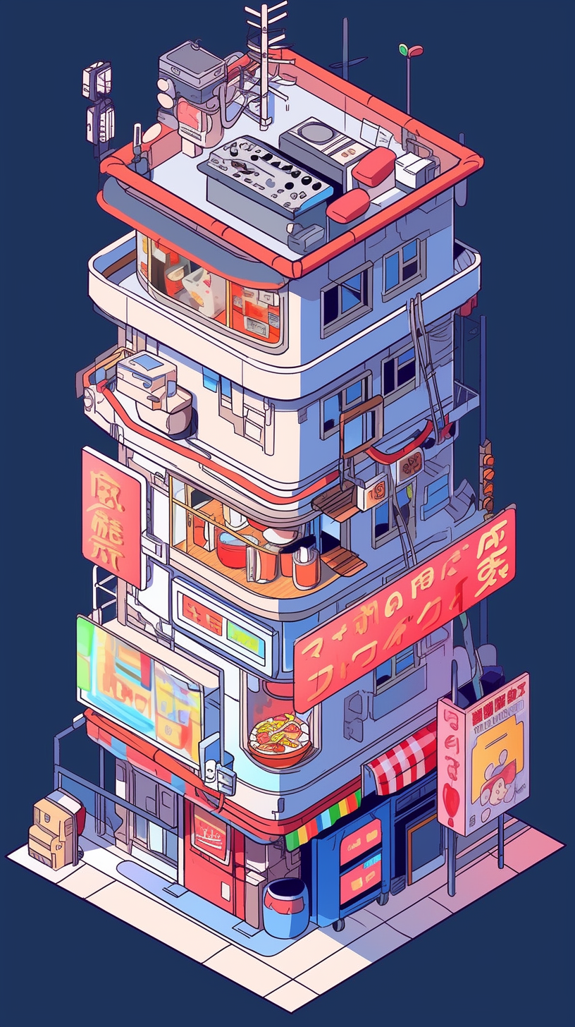 Ramen shop on a skyscraper in Tokyo