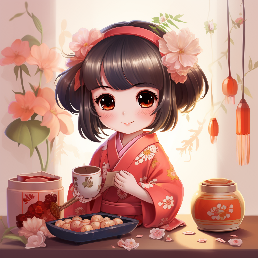 Adorable Japan Kawaii Illustration