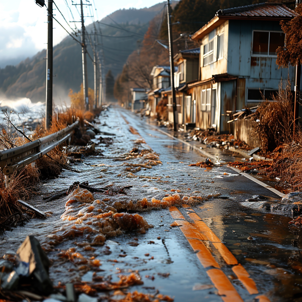 Devastating Japan Tsunami Disaster Image