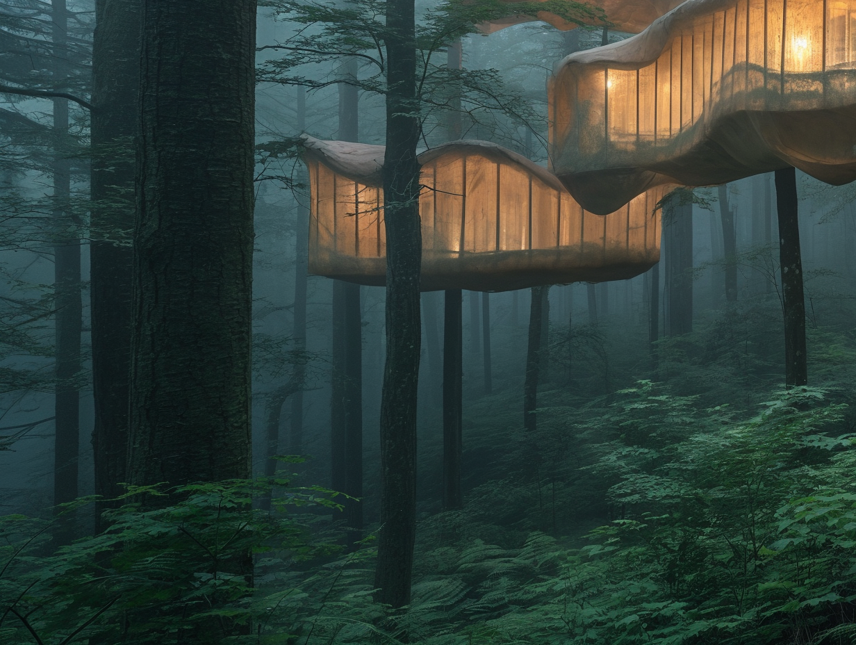 Japanese forest laboratory pavilion