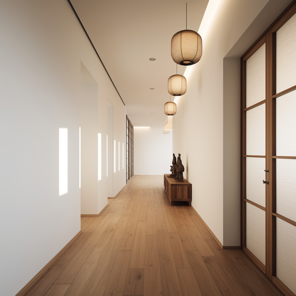 Simple and Minimalist Japandi-style Hallway