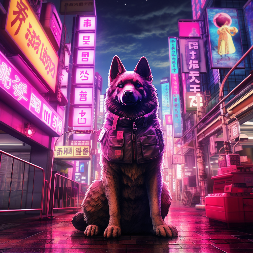 Animated Japanese Anime Vaporwave Streets of Tokyo