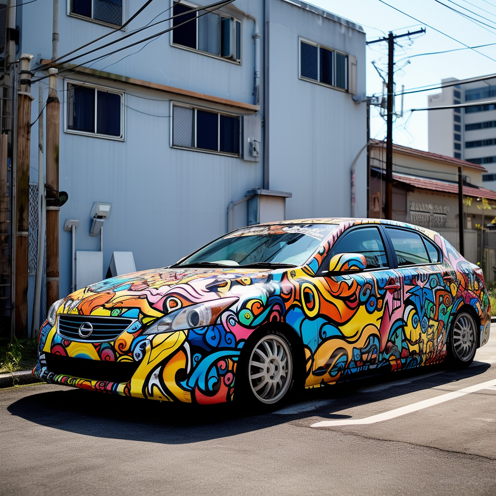 Japanese car graffiti artwork