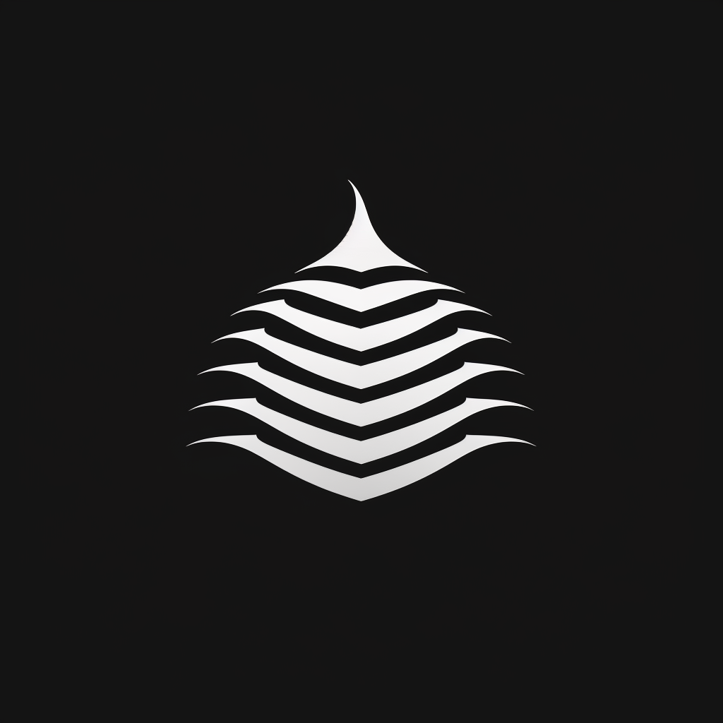 Minimalistic Japanese Dragon Scale Logo