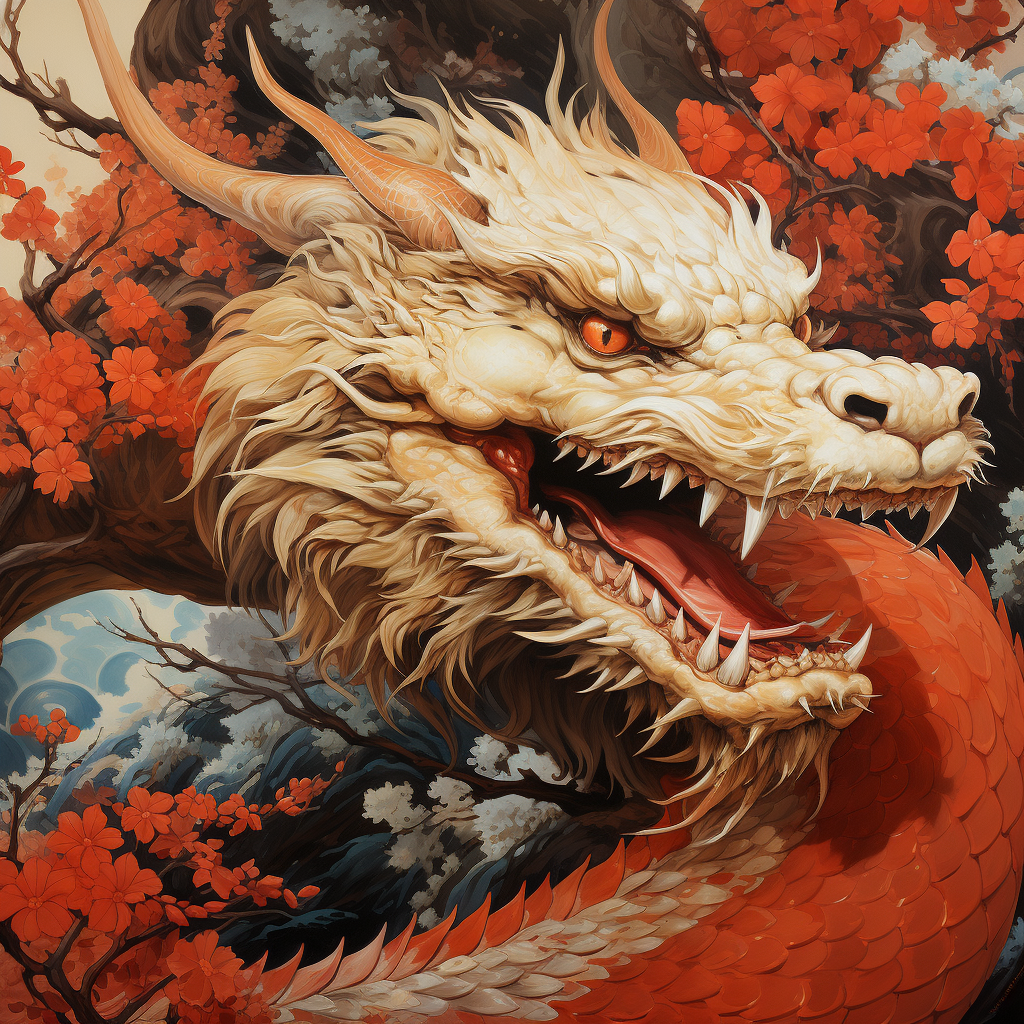 Japanese Dragon Artwork - Mystic and Majestic Creature