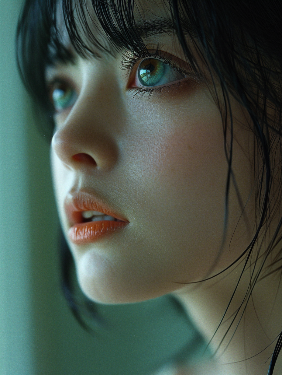 Close-up photo of a Japanese girl