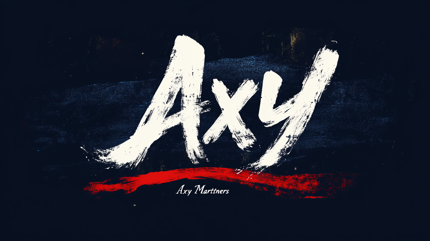 Japanese Logo Axy Brushstroke Navy