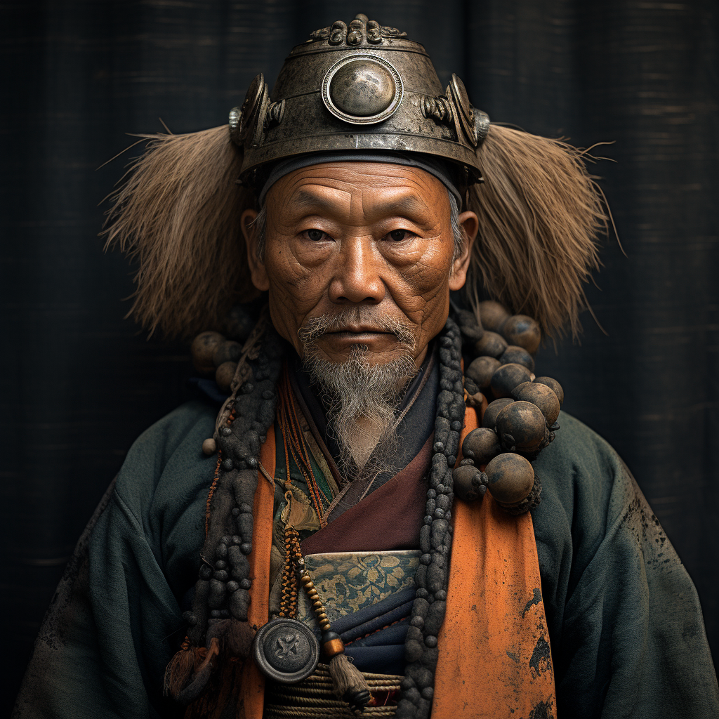 Japanese man with ancient appearance