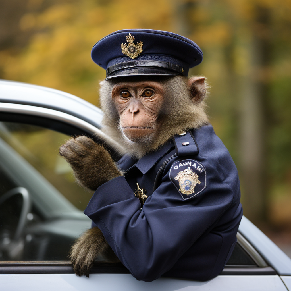 Japanese monkey in Scotland fending police