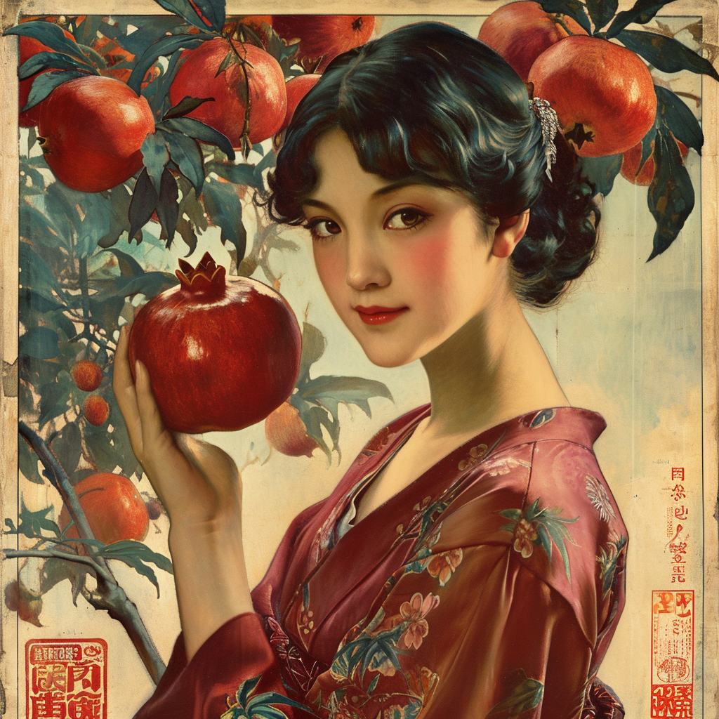 Japanese pomegranate ad from 1920s