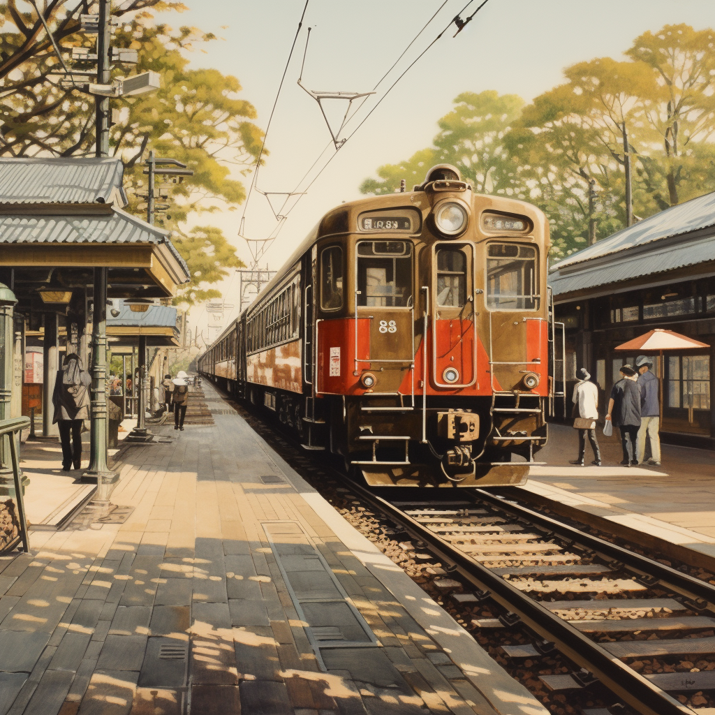 Showa era station in Japan