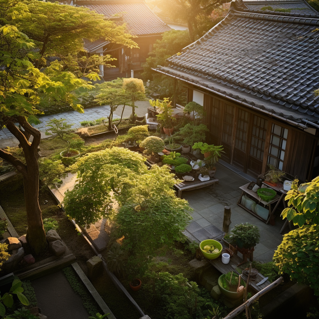 Cozy Courtyard with Vegetable and Fruit Trees