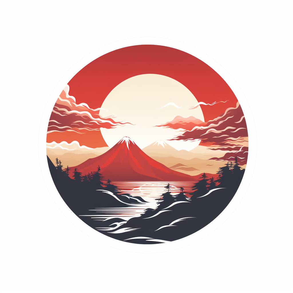 Simple Japanese Sunrise Logo